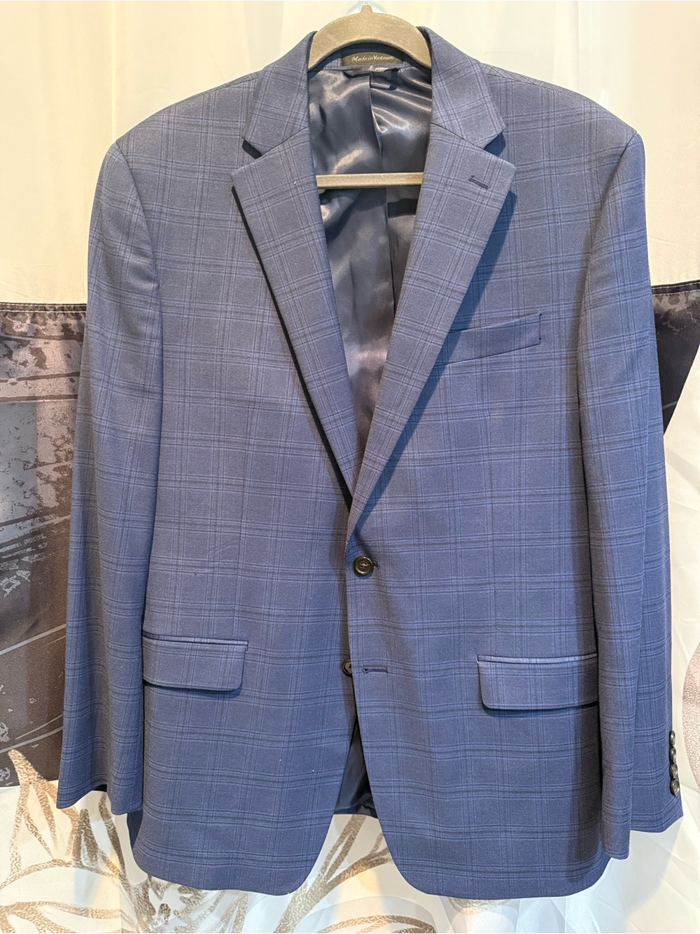 Lauren Ralph Lauren Men’s Blue Plaid Sport Coat Blazer 42R Like New - Picture 2 of 10